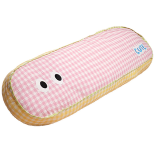 可爱格子抱枕女生睡觉长条夹腿毛绒玩具宿舍卧室靠垫生日礼物公仔