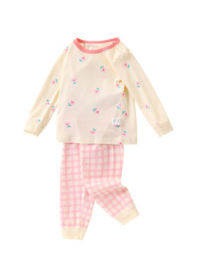 女童秋装新款纯棉可爱家居服套装