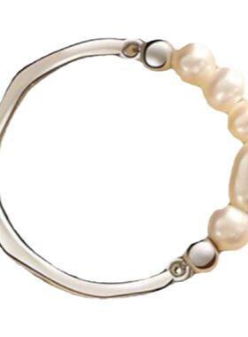 女珍珠轻奢风百搭戒指天然珍珠