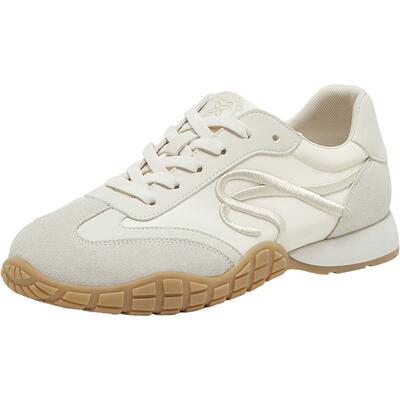 百思图2025春季新款商场同款复古运动德训鞋平底女休闲鞋UMT10AM5