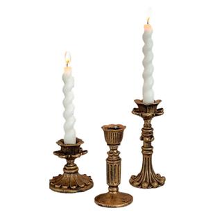 法式复古做旧金色烛台底座欧式婚礼摆台陈设道具仿古家用装饰摆件