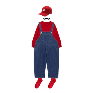 超级COSplay玛丽表演出服卡通成人亲子服装公司儿童表演搞怪主题