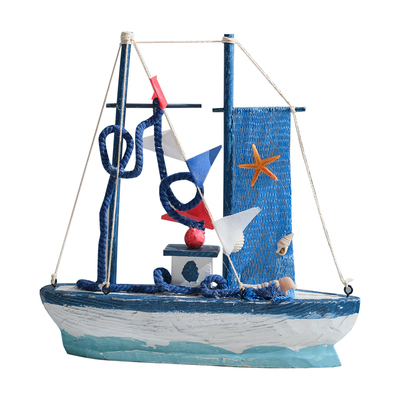 帆船模型摆件贝壳船家居装饰