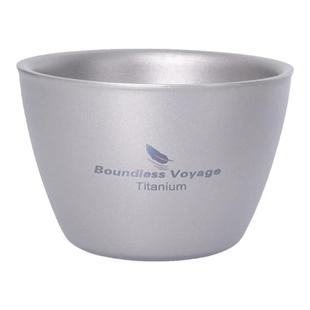 必唯纯钛茶杯双层40ml小酒杯230ml钛茶壶带茶漏精致泡茶器小户外