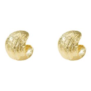 复古港风金色C型耳环女小众独特设计感耳钉气质轻奢高级新款耳饰