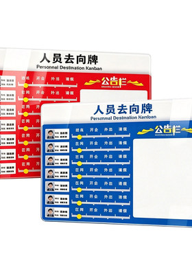 亚克力人员去向牌轮值状态公告栏