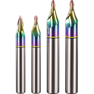 威特七彩涂层锥度球头螺旋铣刀塑料铝用钨钢铣刀锥度球刀立铣刀