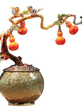 五福临门珐琅彩葫芦摆件