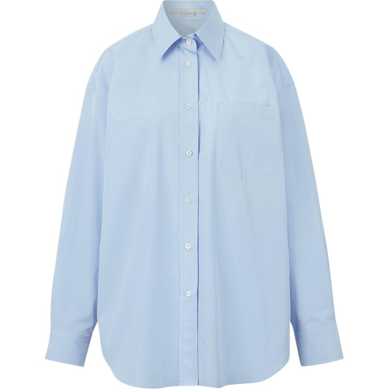 【限时折上9折】Stella McCartney 春女印花府绸拼接真丝雪纺衬衫