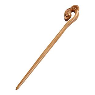 发簪木簪子古风绿檀女盘发日常简约挽发木质现代檀簪檀木小众汉服