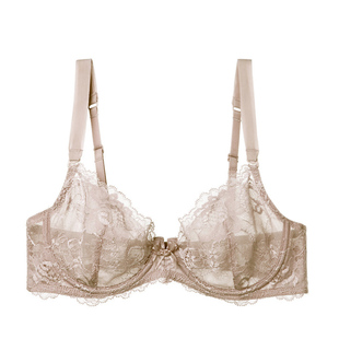 夏娃的诱惑琥珀烟云性感蕾丝文胸超薄款上托内衣女透气胸罩显胸小