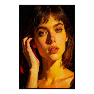 美式工业风酒吧装饰画会所高档复古艺术挂画性感美女人物画背景墙