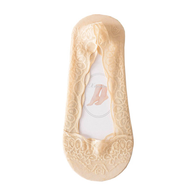 船袜女隐形袜子夏季薄款纯棉袜底蕾丝浅口防滑不掉跟配高跟鞋袜套