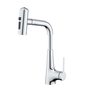 洗脸面盆升降抽拉水龙头卫生间洗手盆浴室柜多功能镀铬水笼头冷热