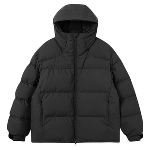 MOSEALAND冬季新款保暖防寒外套95白鸭绒结构分割连帽立体羽绒服