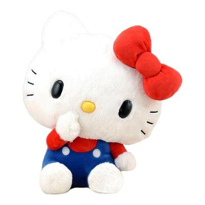 日本三丽鸥正版hellokitty歪头凯蒂猫kt猫大号公仔玩偶毛绒玩具