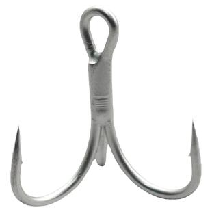 4X路亚三本钩银色镀锡黑色镀镍三爪钩锚钩有刺大小号鱼钩盒装钩子