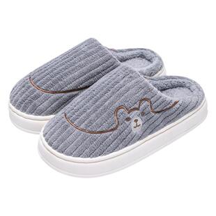 棉拖鞋男女秋冬季2025新款室内家居家用防滑保暖加绒毛毛拖鞋男士