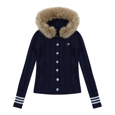 FDR官方店可拆卸毛领针织衫