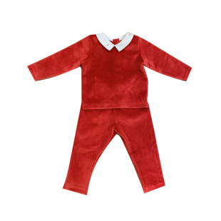 婴儿衣服冬装套装男女宝宝银狐绒上衣裤子冬季哈衣秋冬加绒打底衫