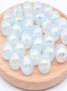 16mm直孔流纹夜光UV炫彩珠子