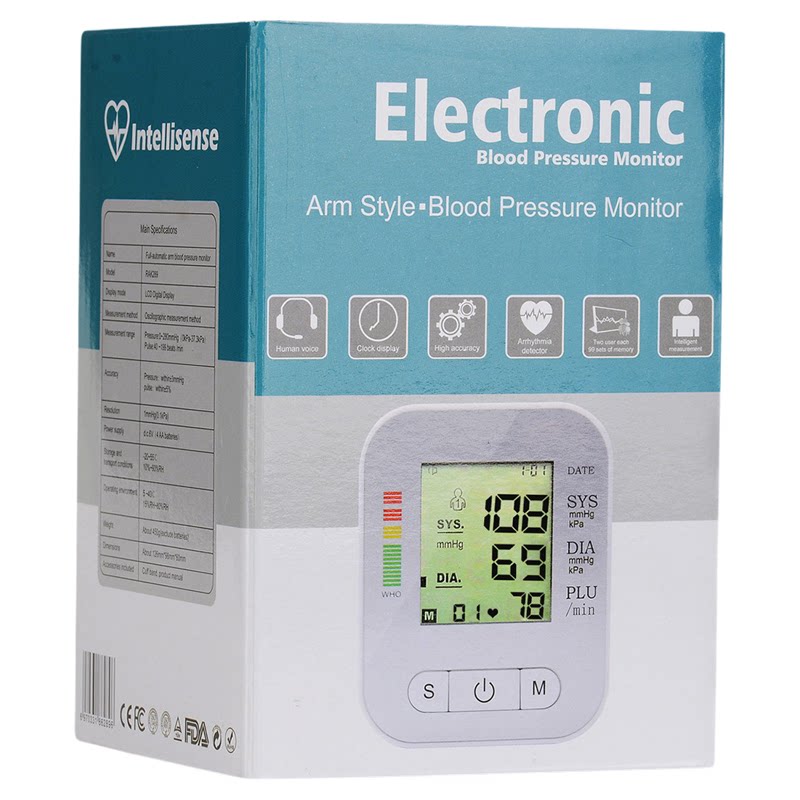 英文版本血压计English version of a blood pressure monitor.
