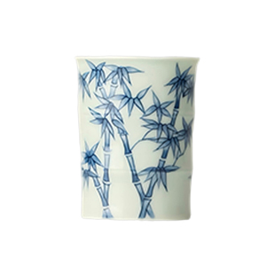 三勤堂青花节节高升主人杯手绘陶瓷茶杯高档个人专用喝茶品茗杯