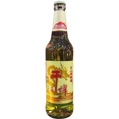 龙山泉干啤啤酒480ml瓶装