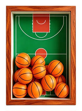 篮球主题文创长方体展示盒送礼