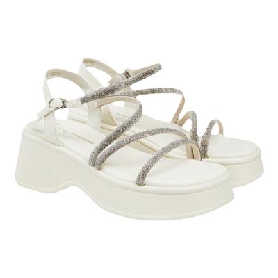 时尚沙滩鞋水钻厚底凉鞋