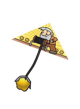 2026年新款风筝黄金矿工异形高颜值微风易飞初学者儿童简易风筝