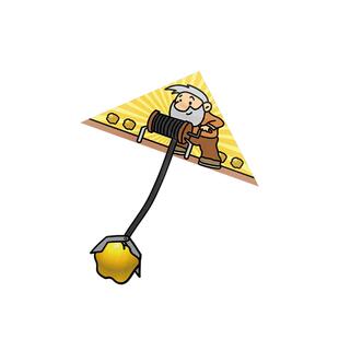 2026年新款风筝黄金矿工异形高颜值微风易飞初学者儿童简易风筝