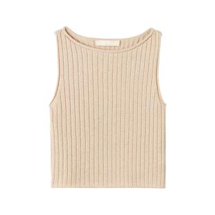 GOBI戈壁夏季短款设计感无袖时尚百搭女士羊绒短上衣WK732