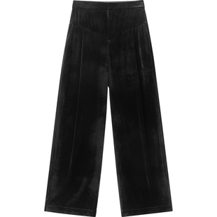 播 bo 商场同款宽松直筒休闲裤女24冬新三醋酸裤子BDR4KD2623