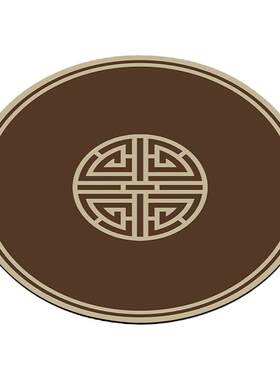 新中式圆形沥水垫可擦免洗垫子