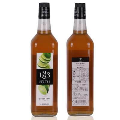 原装进口法国1883果露糖浆青柠