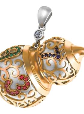 数字葫芦银项链数字吊坠