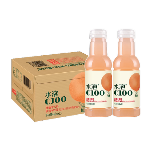 【主播专享】农夫山泉水溶C100西柚汁饮料补充维生素C