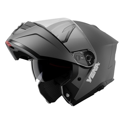 野马摩托车全盔秋冬双镜片揭面盔