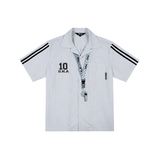 【DNA官方】10号衬衫口哨印花宽松2025夏季字母印花时尚简约上衣