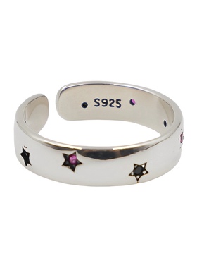 繁星法式轻奢925纯银素圈女