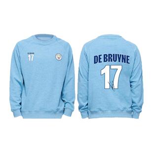 【官方正版】曼城俱乐部 | 球员印号圆领卫衣印签百搭穿搭德布劳