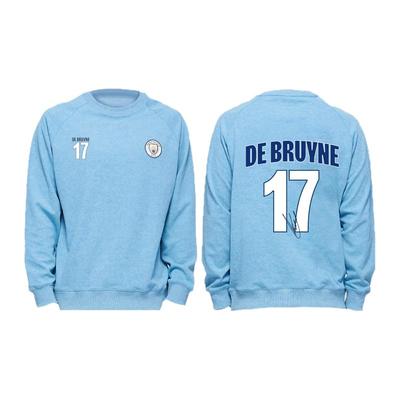 【官方正版】曼城俱乐部 | 球员印号圆领卫衣印签百搭穿搭德布劳