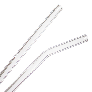 与树丨玻璃吸管耐热透明弯头非一次性果汁牛奶高硼硅防口红搅拌棍