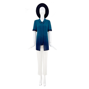 靓诺孔雀蓝渐变衬衫LC16215A