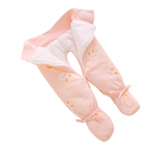 宝宝裤子冬加厚a类纯棉护肚开档裤男宝冬装冬天新生婴儿包脚棉裤