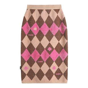 LALABOBO24年早秋半身裙女原创新款JK流行格子中长裙LBDC-WXZQ15