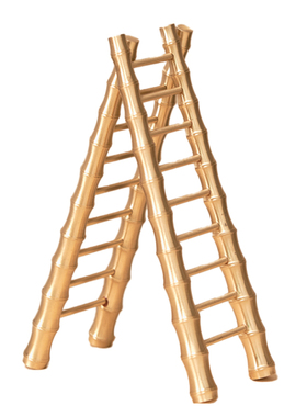 步步高升黄铜竹节梯摆件