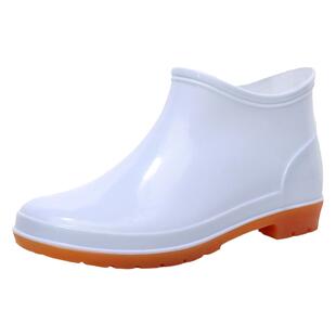 短筒白色食品卫生靴低帮男女雨鞋雨靴大码厨师鞋46 47 48 49 50码