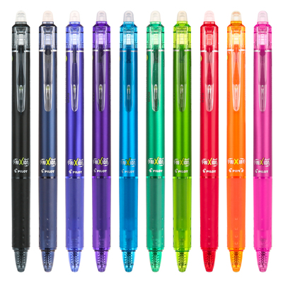 百乐pilot彩色5年级蓝红黑可擦笔